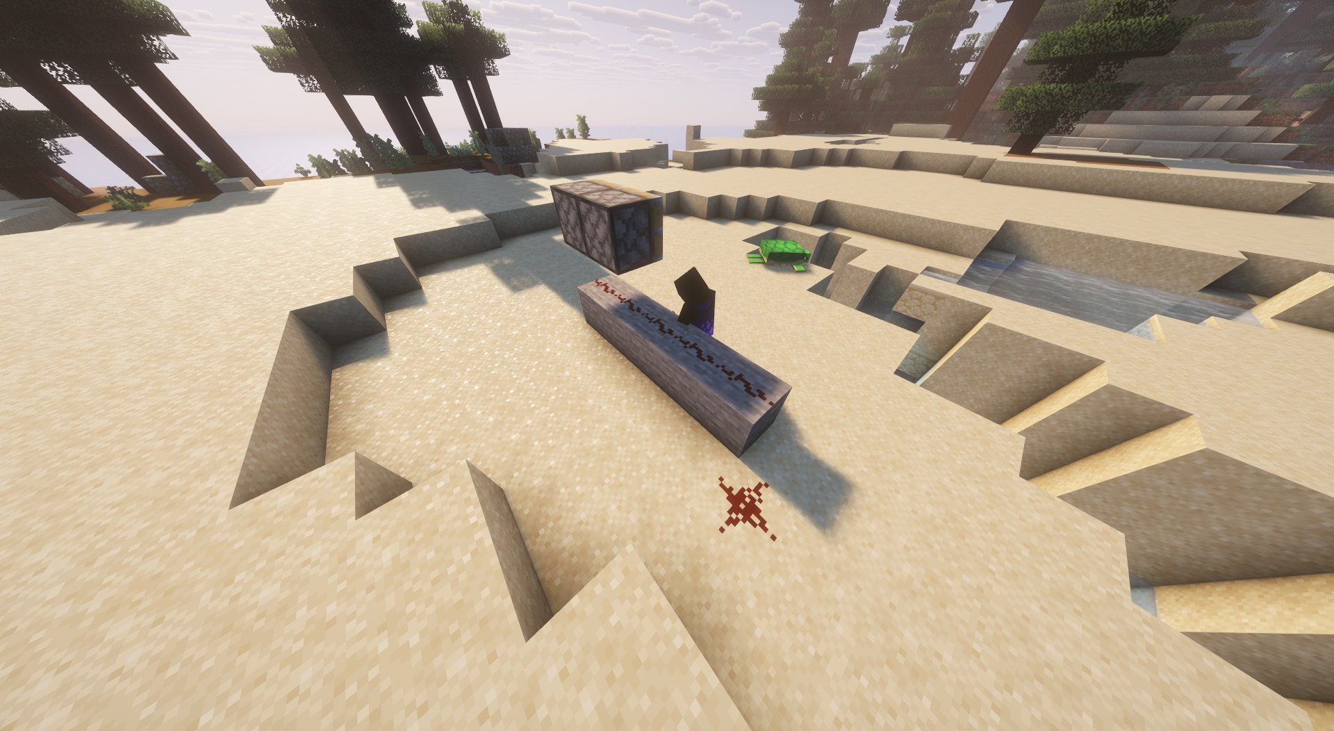 Redstone setup in the desert